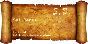 Sal Dénes névjegykártya