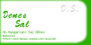 denes sal business card
